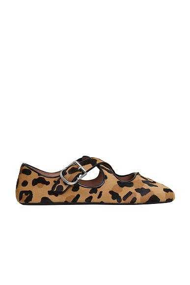 ALAΪA Criss Cross Ballet Flat Brun Sepia