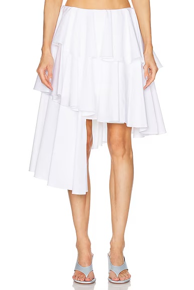 ALAΪA Spiral Skirt Blanc