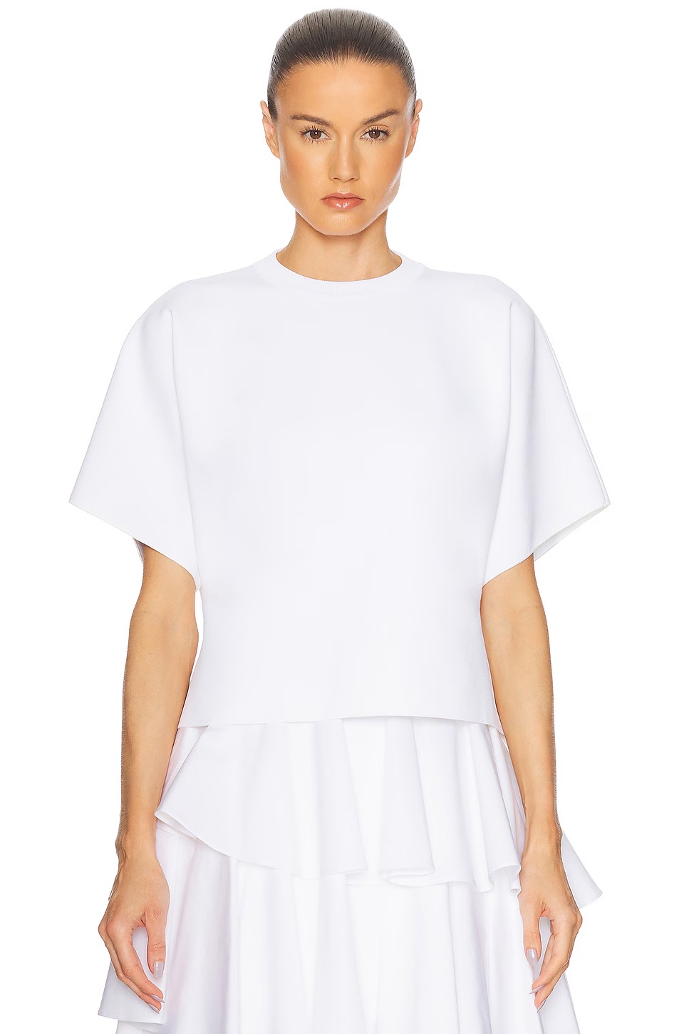 ALAΪA Open Back Tee Blanc