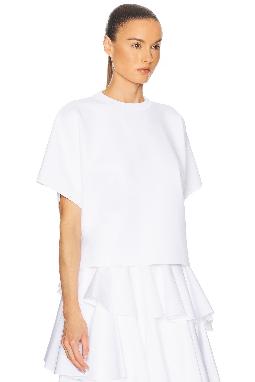 ALAΪA Open Back Tee Blanc