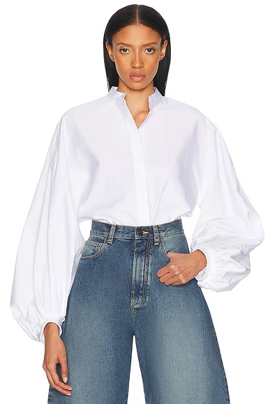 ALAΪA Balloon Shirt Blanc