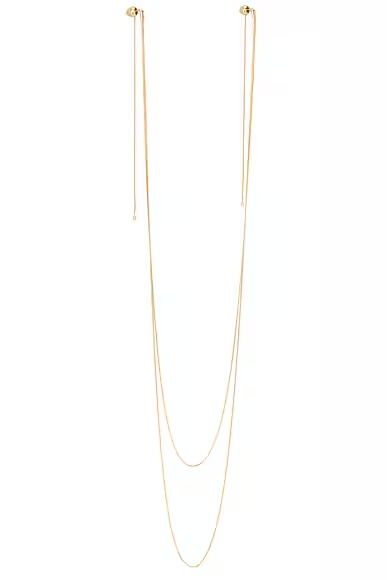 Double Chain Earrings Or Clair