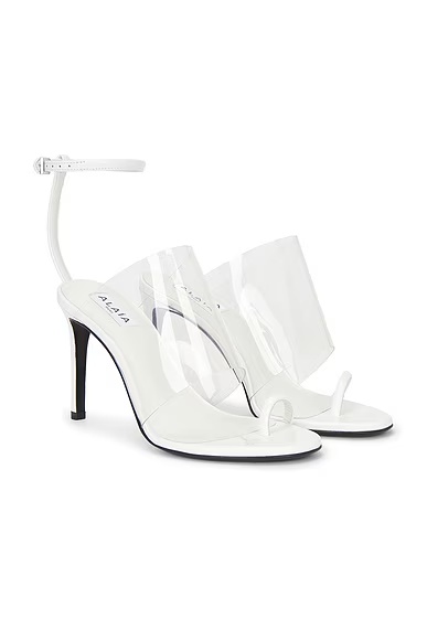 Asymmetric Sandal Blanc Optique