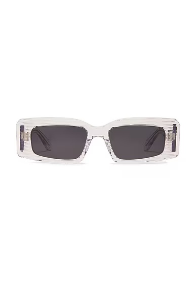 Rectangular Sunglasses Crystal & Grey