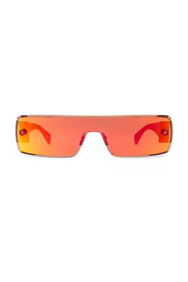 Rectangular Sunglasses Red
