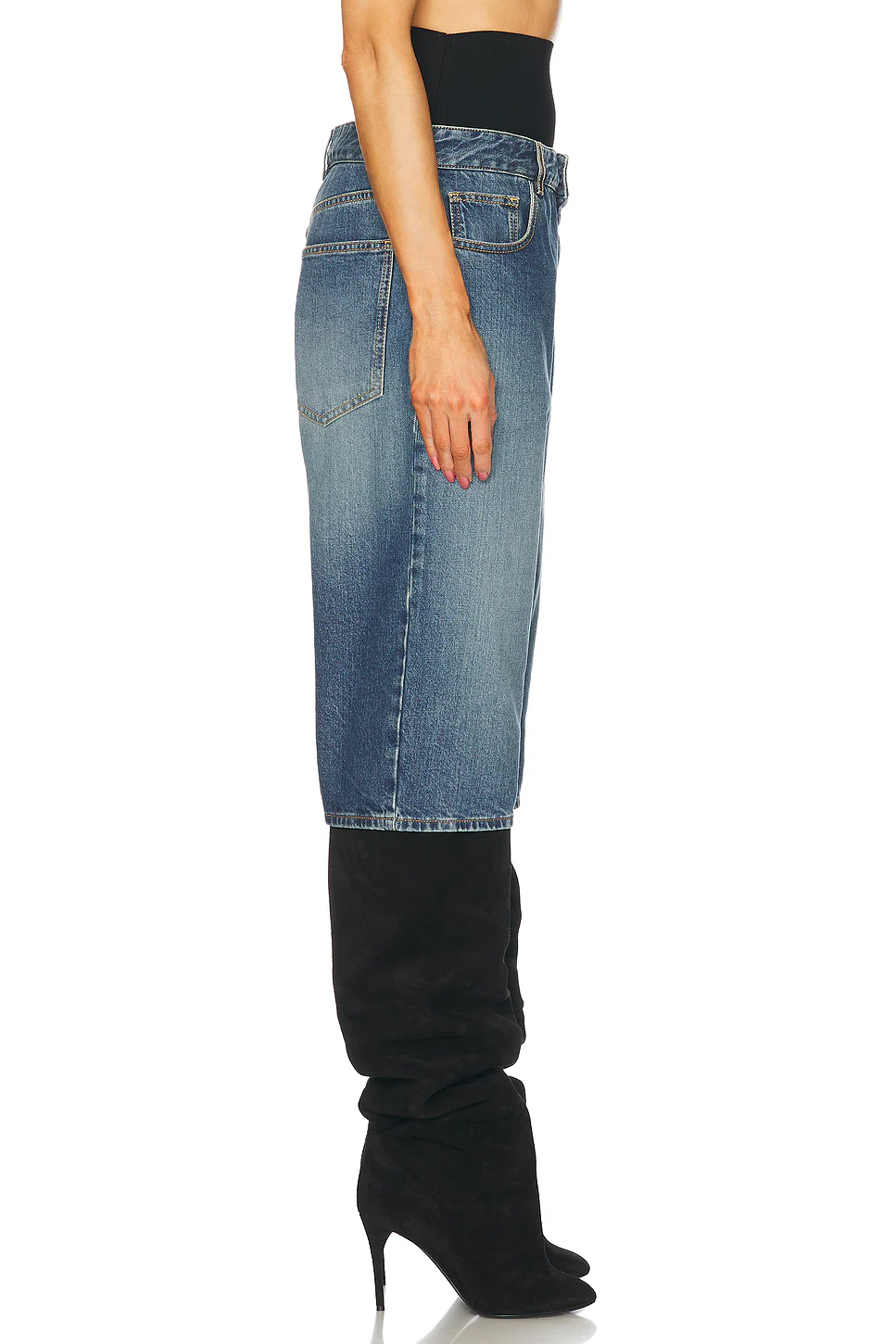 High Waisted Bermuda Short Blue Vintage