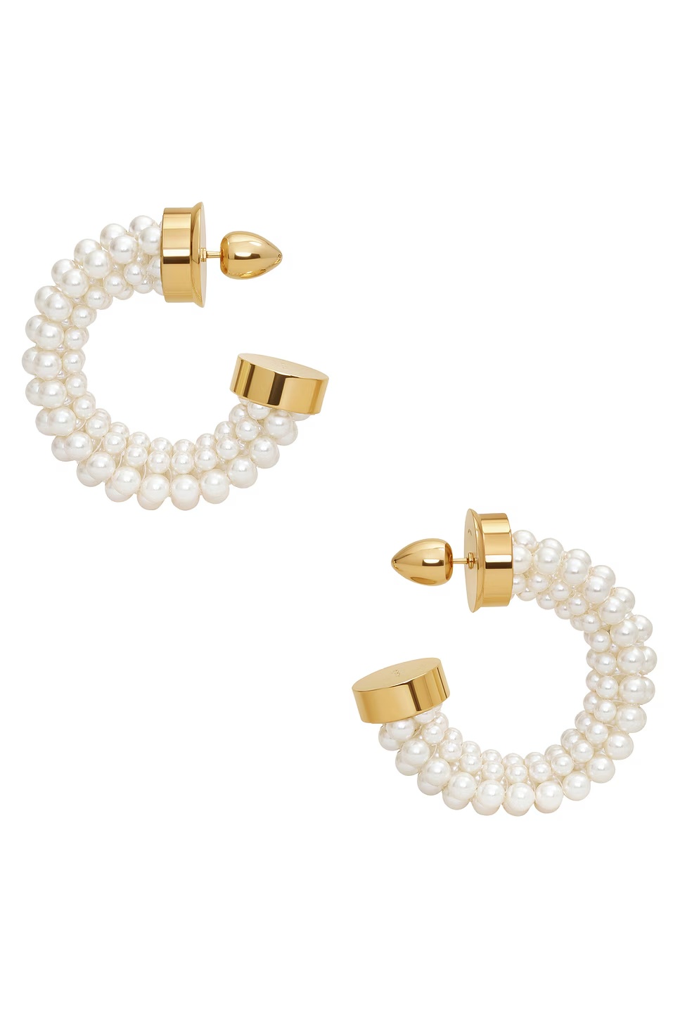Pearl Hoop Earrings Blanc Nacre