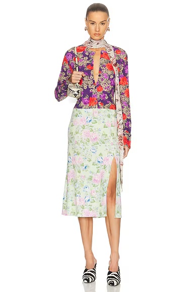 Dalmati Dress Purple & Green