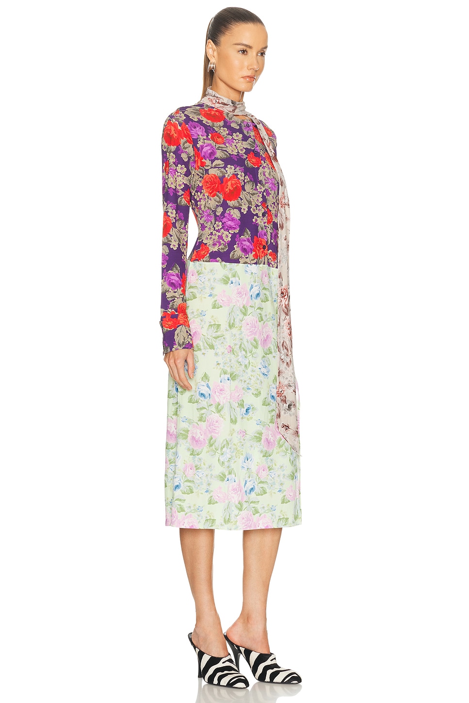 Dalmati Dress Purple & Green