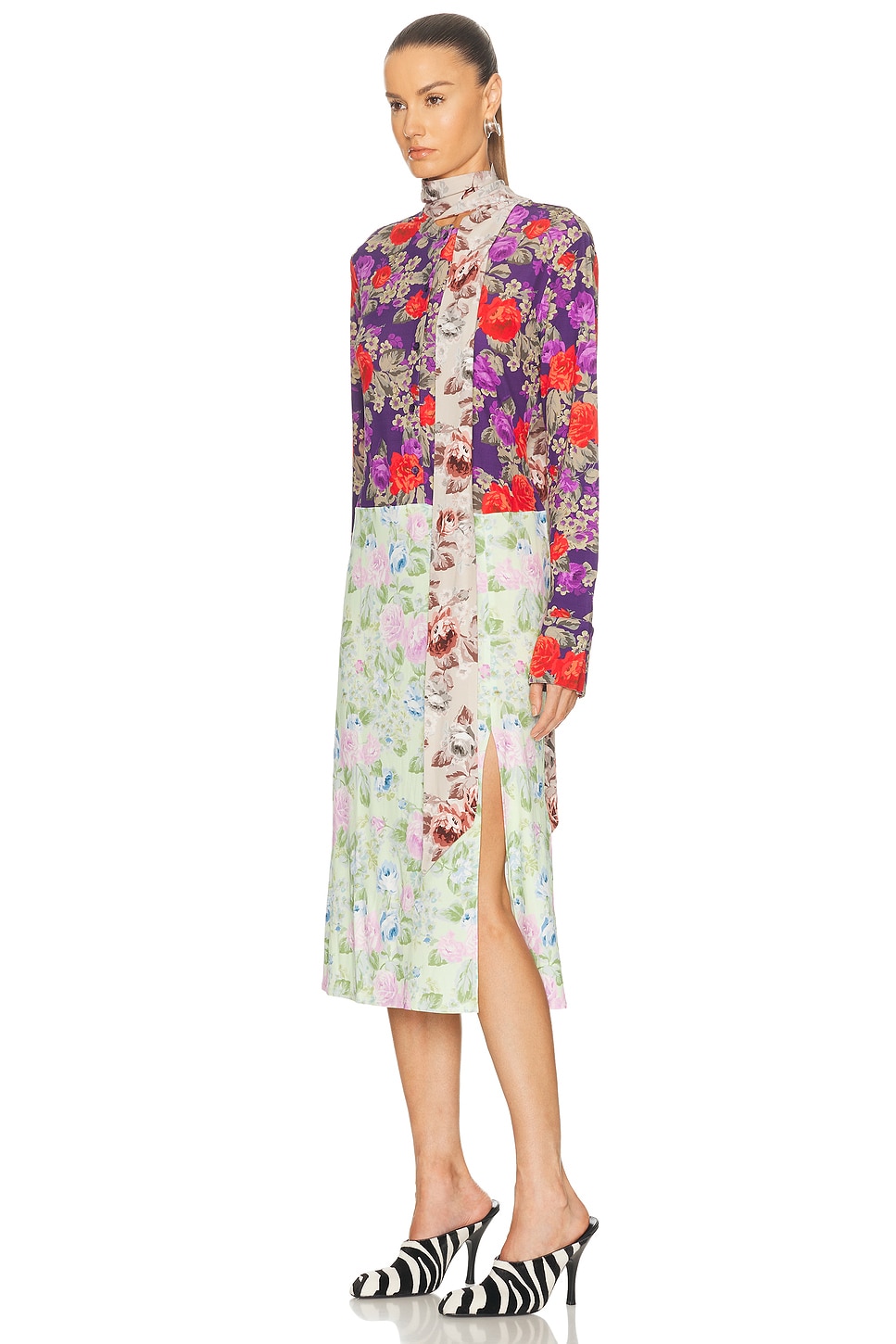 Dalmati Dress Purple & Green