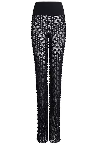 Lace Flare Pant Noir Alaia