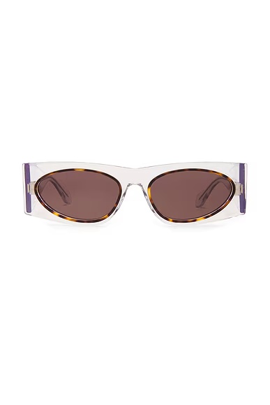 Oval Transparent Sunglasses Crystal & Grey