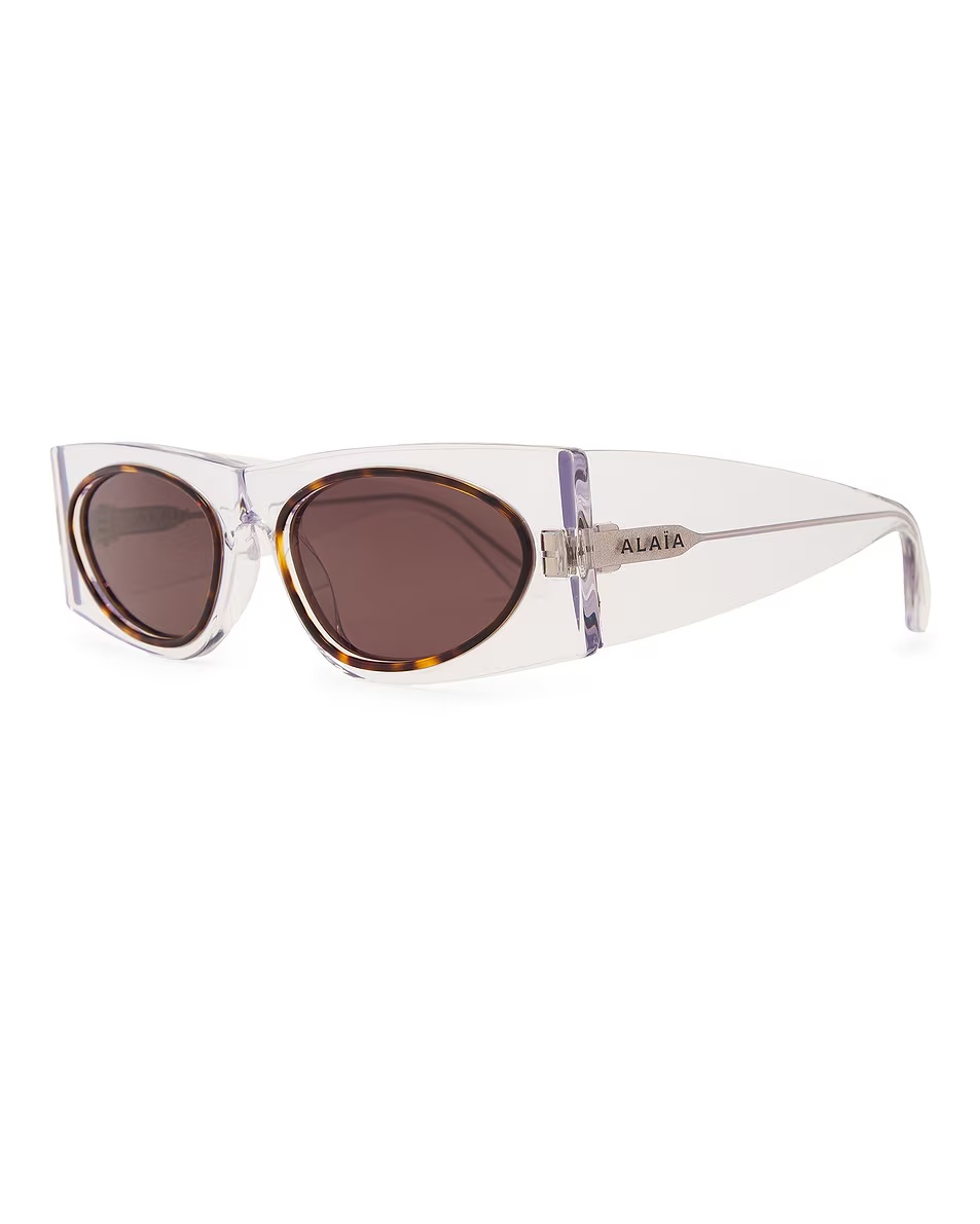 Oval Transparent Sunglasses Crystal & Grey