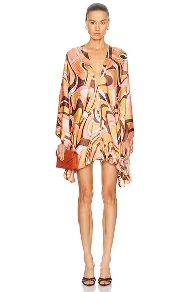 Lishan Dress Abstract Print