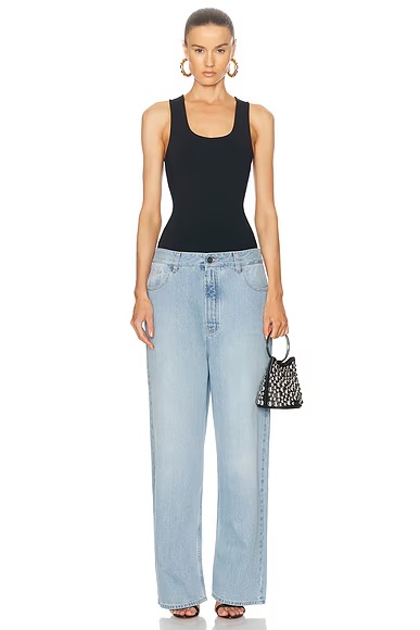 Wide Leg Jumpsuit Bleu Clair
