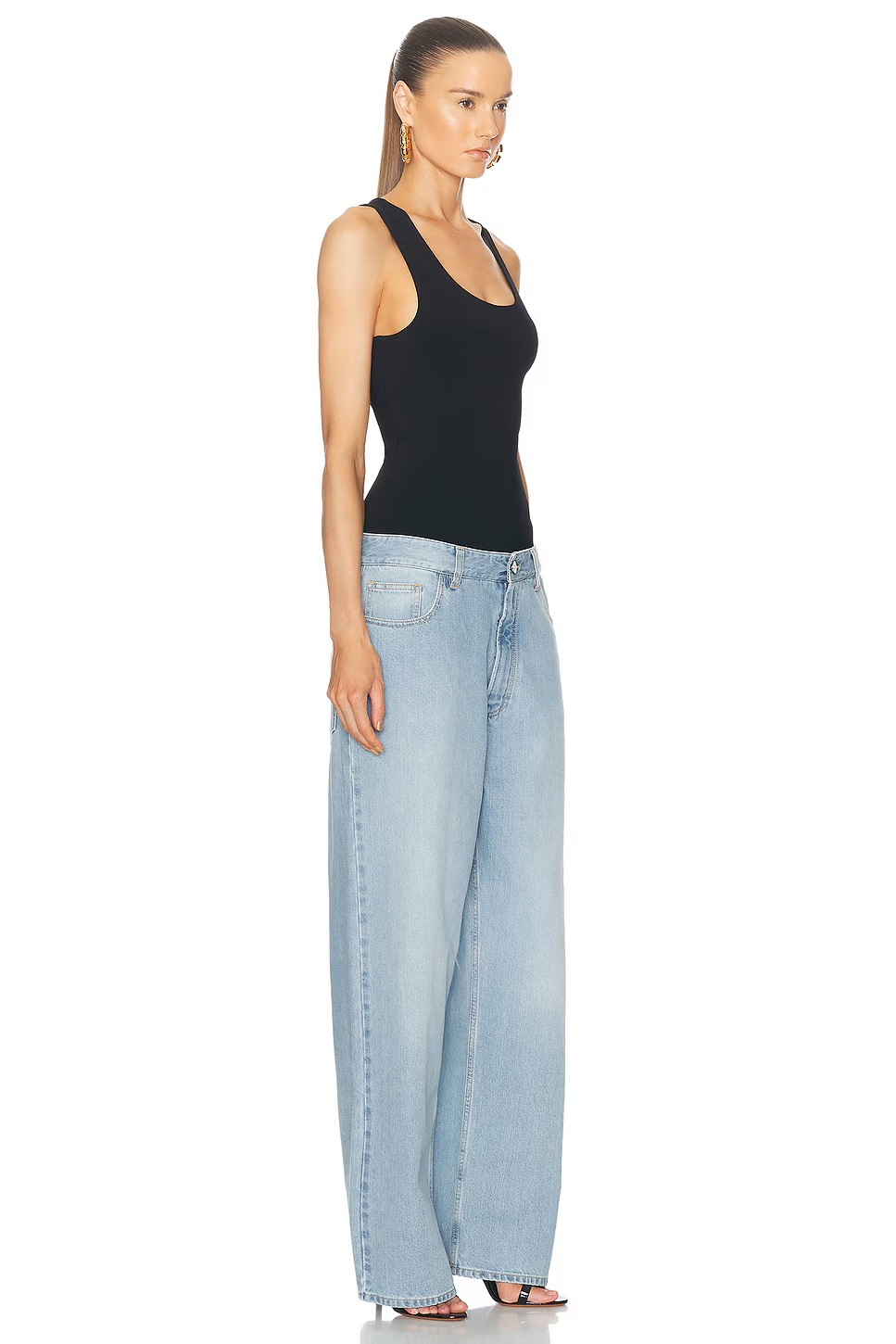 Wide Leg Jumpsuit Bleu Clair