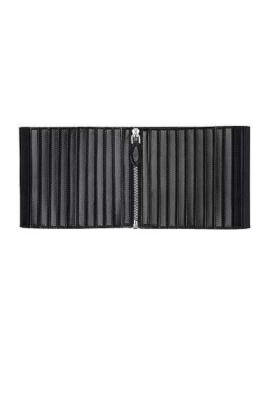 Striped Corset Belt Noir
