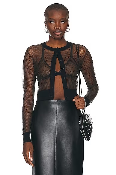 Sheer Cardigan Black
