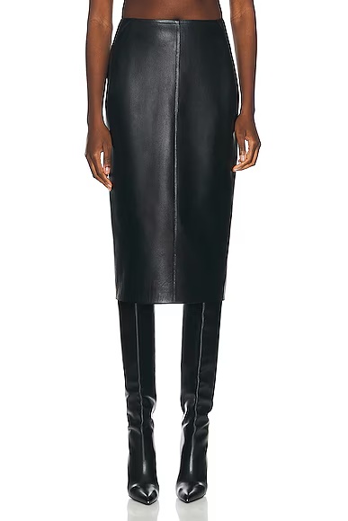 Leather Pencil Skirt Noir