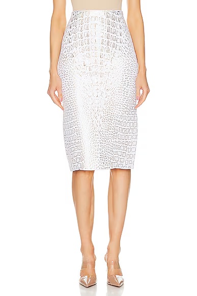 Pencil Skirt Blanc