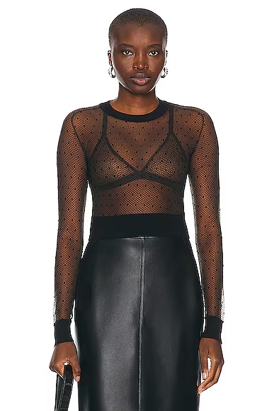Sheer Jumper Sweater Noir