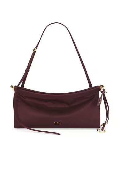 Medium East West Bag Nylon Rouge Grenat