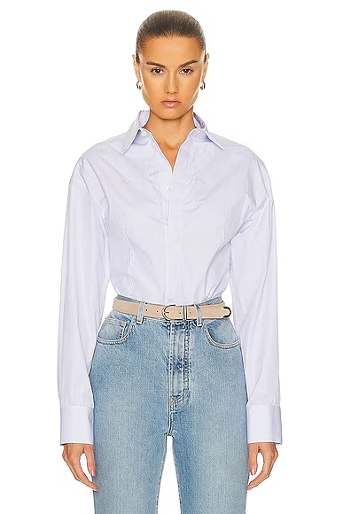 Shirt Bodysuit Blanc & Bleu