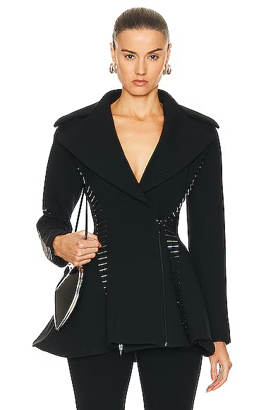 Fitted Jacket in Noir ALAIA Noir ALA?A