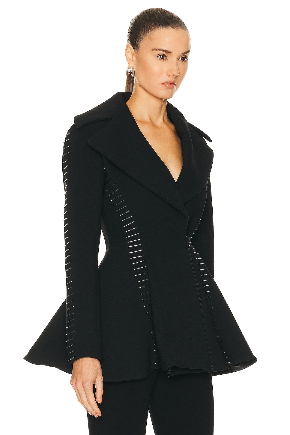 Fitted Jacket in Noir ALAIA Noir ALA?A