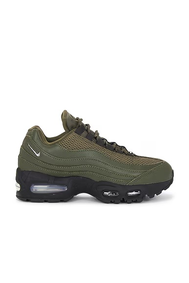 Air Max 95 Big Bubble Sneaker Cargo Khaki, Medium Olive, & Black