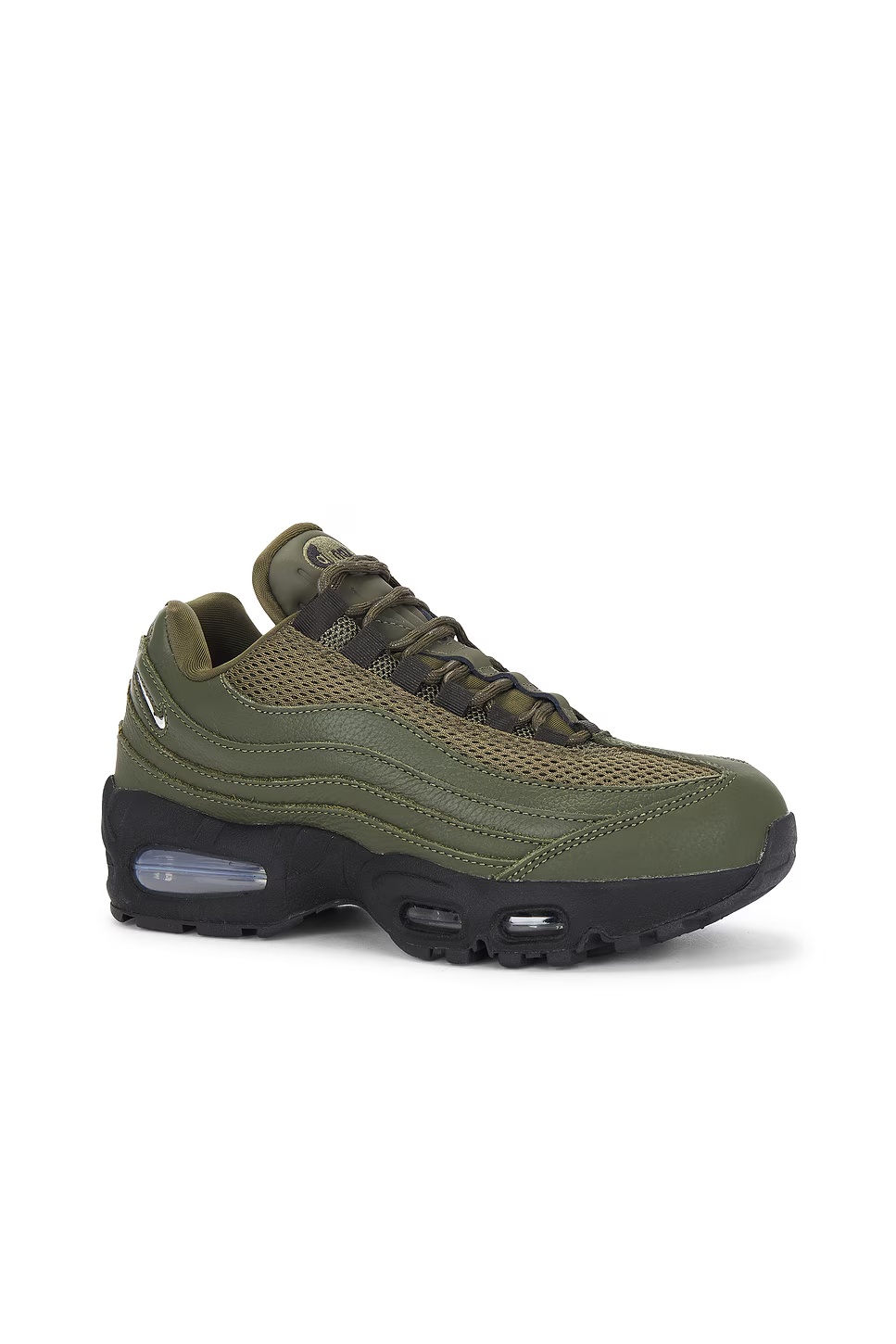 Air Max 95 Big Bubble Sneaker Cargo Khaki, Medium Olive, & Black