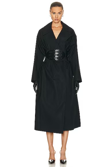 Belted Trench Coat Noir