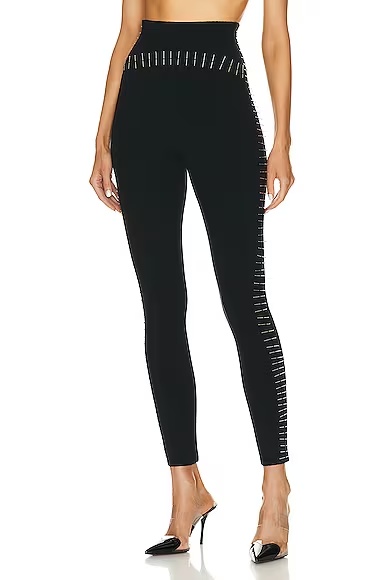 Embroidered Legging Noir Alaia