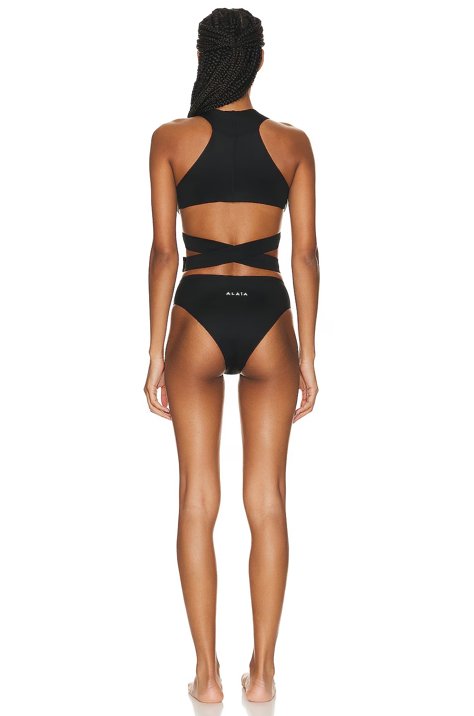 Criss Cross Bikini Set in Noir Alaïa Noir Alaia