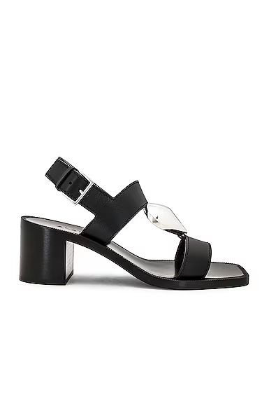 Heart Sandal Noir