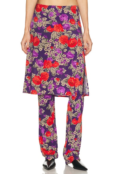 Intessa Skirt Pant Multi Purple