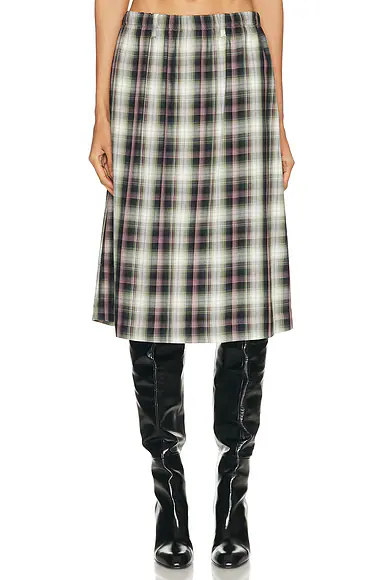 Izetta Check Skirt Black & Green
