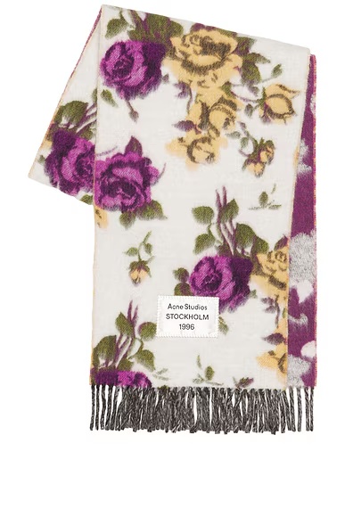 Flower Scarf White