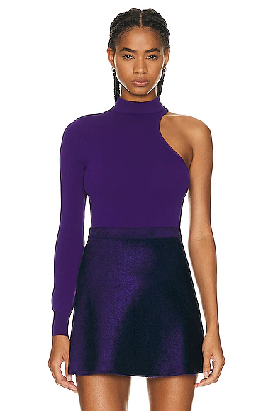Asymetric Bodysuit Ultraviolet