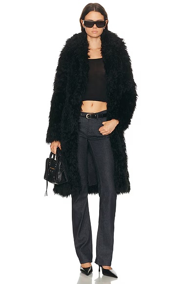Oflama Messy Coat Black