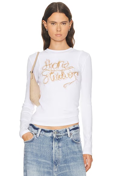 Elga Tinsel Shirt Optic White