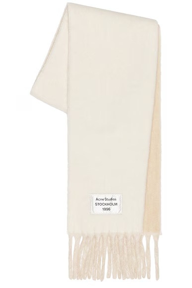 Volly Scarf White & Beige