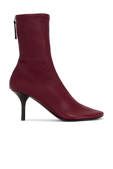 Back Ankle Boot Wine Red