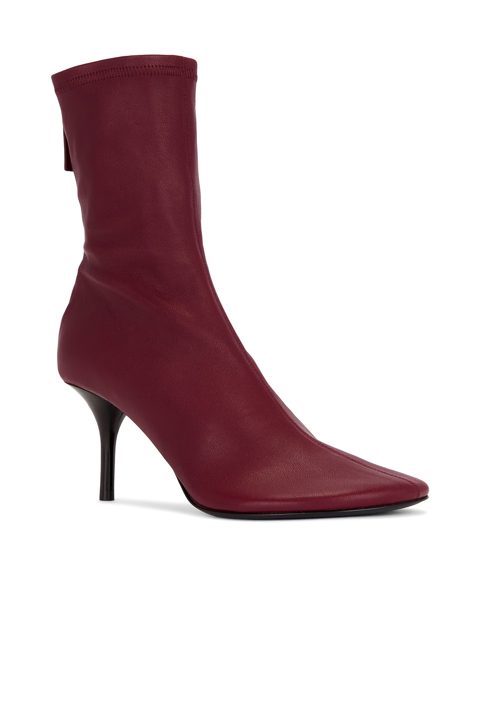 Back Ankle Boot Wine Red