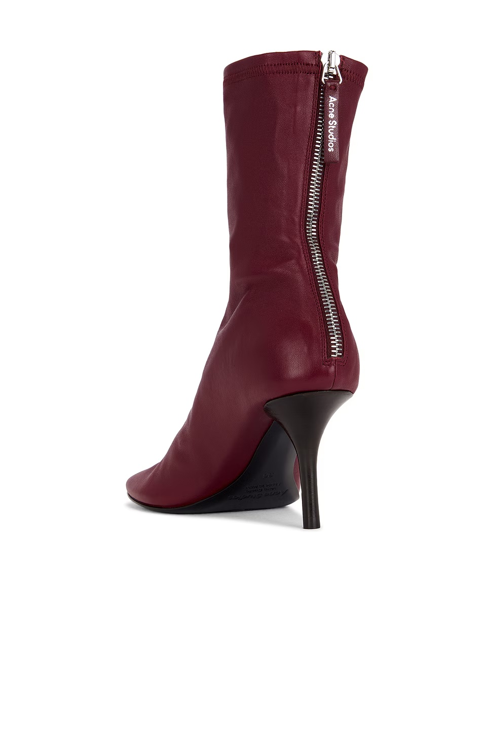 Back Ankle Boot Wine Red