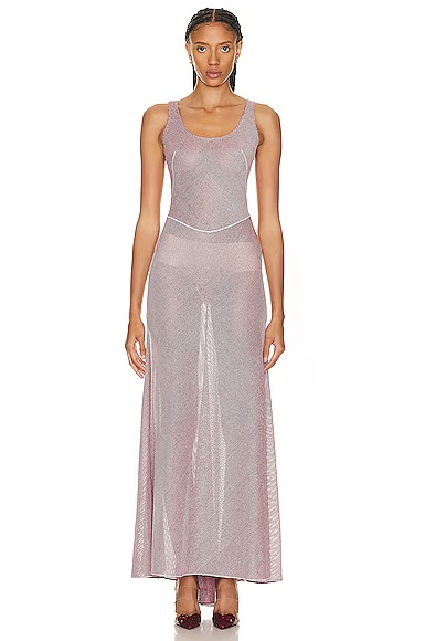 Mesh Dress Rouge & Argent