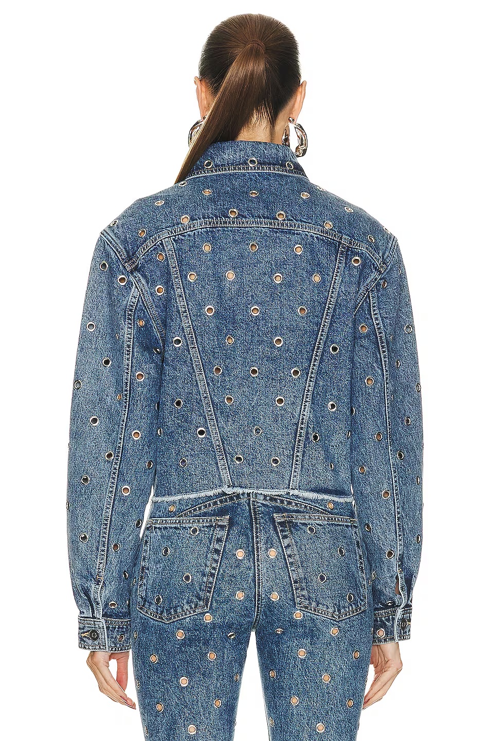 Eyelet Jacket Bleu Neige