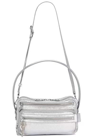 Camero Party Grainy Metallic Bag Silver