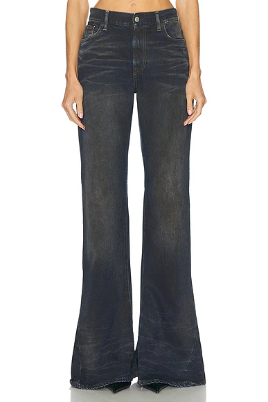2024 5 Pocket Flare Jean Dark Blue