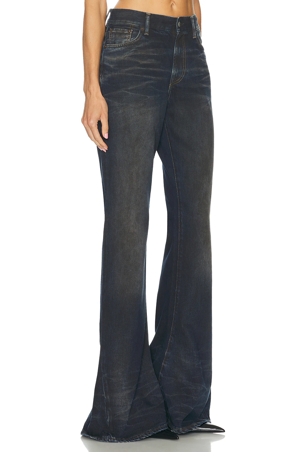 2024 5 Pocket Flare Jean Dark Blue